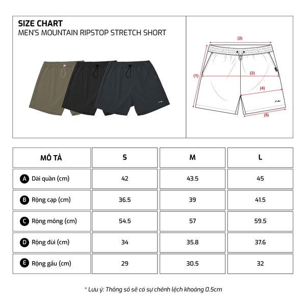 TJO Ripstop Stretch Short